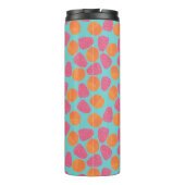 Bouteilles Isothermes Tangérines de framboise sur bleu turquoise clair (Dos)