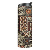 Bouteilles Isothermes Tapa tissu tribal de style hawaïen abstrait patchw (Tourné sur la gauche)