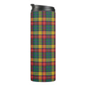 Bouteilles Isothermes Tartan Clan Buchanan Plaid Green Red Check (Tourné sur la droite)