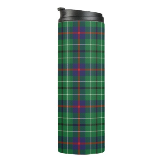 Bouteilles Isothermes Tartan Clan Duncan Plaid Vert Rouge Bleu Check (Tourné sur la droite)