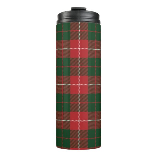 Bouteilles Isothermes Tartan Clan MacKinnon Carreaux Vert Rouge (Devant)