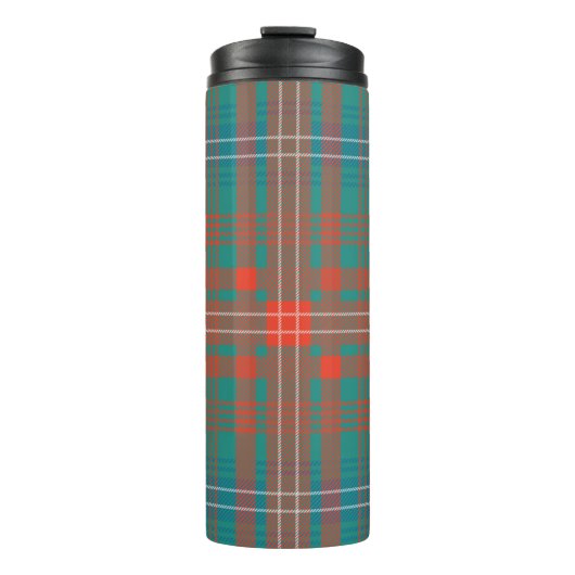 Bouteilles Isothermes Tartan Clan Wilson Plaid Orange Turquoise Check (Devant)