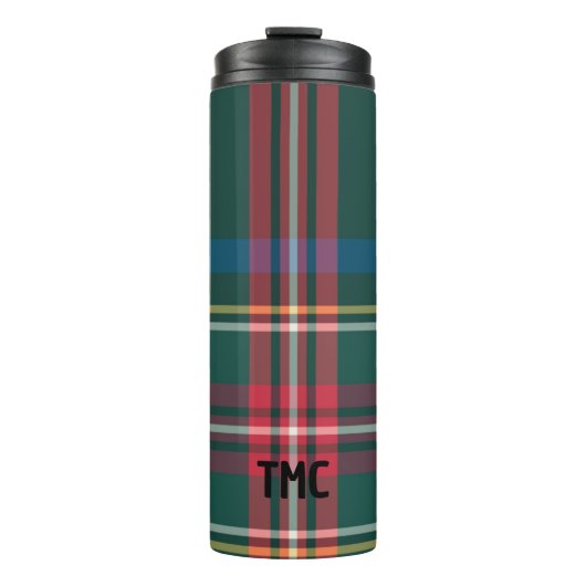 Bouteilles Isothermes Tartan classique de vacances Plaid INITIALS Festiv (Devant)