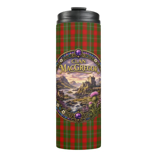 Bouteilles Isothermes Tartan du clan écossais MacGregor (Devant)