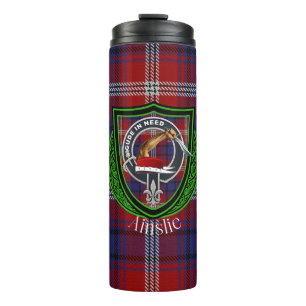 Bouteilles Isothermes Tartan et blason du clan écossais Ainslie