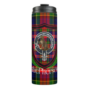 Bouteilles Isothermes Tartan et blason du clan écossais MacPherson