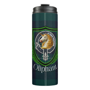 Bouteilles Isothermes Tartan et blason du clan écossais Oliphant