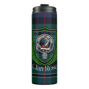 Bouteilles Isothermes Tartan et blason du clan écossais Rose