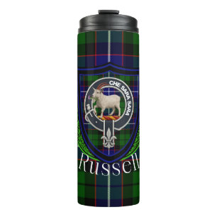 Bouteilles Isothermes Tartan et blason du clan écossais Russell