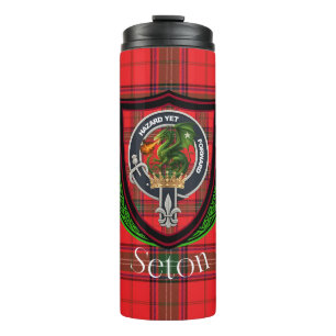 Bouteilles Isothermes Tartan et blason du clan écossais Seton