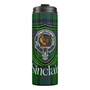 Bouteilles Isothermes Tartan et blason du clan écossais Sinclair
