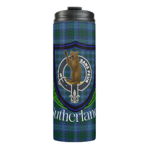 Bouteilles Isothermes Tartan et blason du clan écossais Sutherland