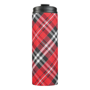 Bouteilles Isothermes Tartan Motif en tissu Top View