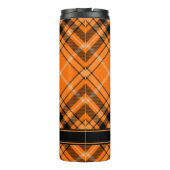 Bouteilles Isothermes Tartan orange d'Halloween (Dos)