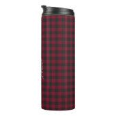 Bouteilles Isothermes Tartan Plaid Buffalo Rustique Monogramme (Tourné sur la droite)
