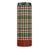 Bouteilles Isothermes Tartan Plaid Pattern Red and Green colors (Dos)