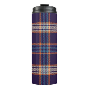 Bouteilles Isothermes Tartan plaid, texture marine colorée.