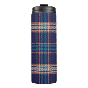 Bouteilles Isothermes Tartan plaid, texture marine colorée.