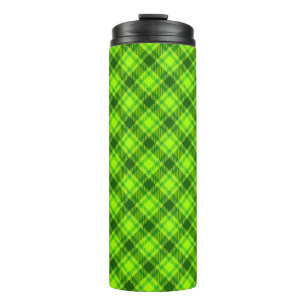Bouteilles Isothermes Tartan vert À damiers Motif plaid-57578