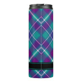 Bouteilles Isothermes Tartan vert de mer, violet et bleu (Dos)