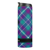Bouteilles Isothermes Tartan vert de mer, violet et bleu (Tourné sur la droite)