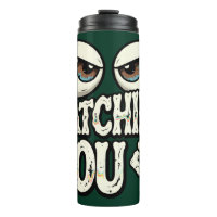 Tasse à café drôle "JE VOUS REGARDE" aux Yeux Rétr