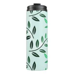 Bouteilles Isothermes Tasse de voyage à motif de feuille verte Botaniq