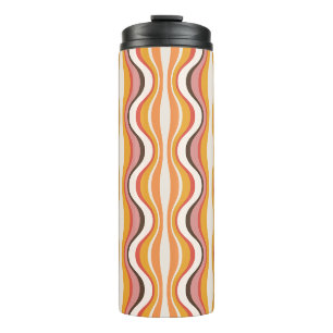 Bouteilles Isothermes Tasse de voyage à motif groovy, style rétro des an