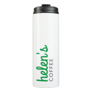 Bouteilles Isothermes Tasse de voyage à nom personnalisé Kelly Green Cof