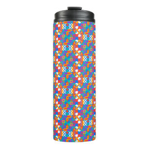 Bouteilles Isothermes Tasse de voyage avec motif géométrique vibrant