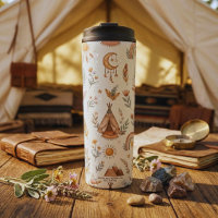 Tasse de voyage Bohème Tipi Aventure en Forêt