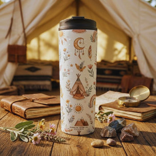 Bouteilles Isothermes Tasse de voyage Bohème Tipi Aventure en Forêt
