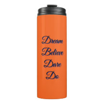 Tasse de voyage orange Tumbler thermique