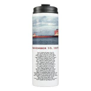 Bouteilles Isothermes Tasse Edmund Fitzgerald avec noms de l'équipage
