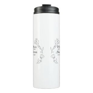 Bouteilles Isothermes Tasse Fleur Sauvage Personnalisée de Maman à Nana