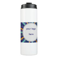 Tasse isotherme bleue époustouflante personnalisée