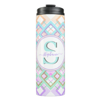 Bouteilles Isothermes Tasse personnalisée avec monogramme pastel, cadeau