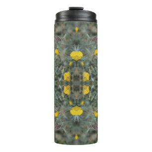 Bouteilles Isothermes Tasse Thermique à Motif Papaver de Californie Jaun