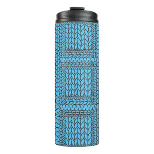Bouteilles Isothermes Tasse thermique BLEU POINT ENDROIT ENVERS
