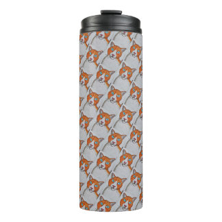 Bouteilles Isothermes Tasse thermique chat gingembre et blanc