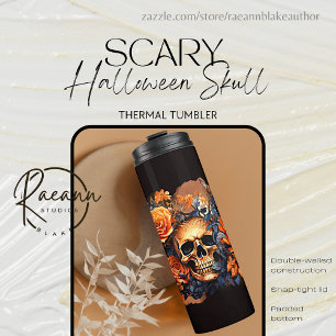 Bouteilles Isothermes Tasse thermique crâne d'Halloween effrayant