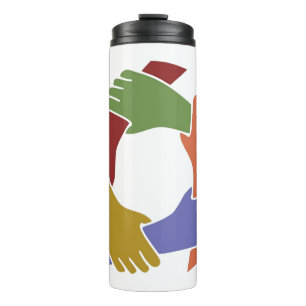 Bouteilles Isothermes Tasse thermique de Colorful Hand