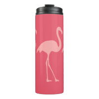 Tasse thermique de culbuteur d'oiseau rose de
