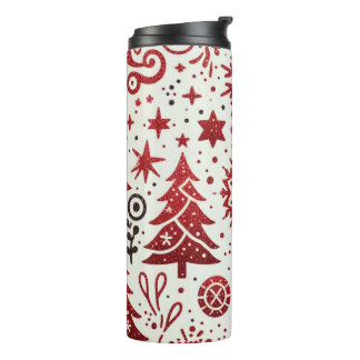 Bouteilles Isothermes Tasse Thermique de Noël Pailletée Festive