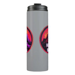 Bouteilles Isothermes Tasse Thermique de Travail Montagne Ardente 'No Pa