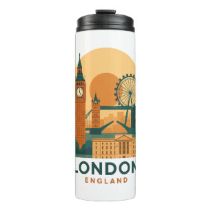 Bouteilles Isothermes Tasse Thermique de Voyage Vintage Londres Angleter