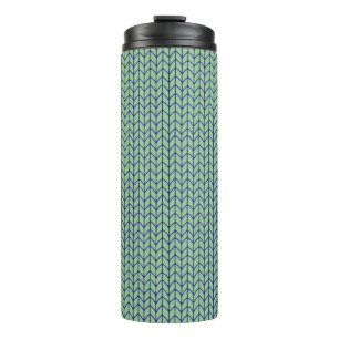 Bouteilles Isothermes Tasse thermique en tricot BLEU VERT