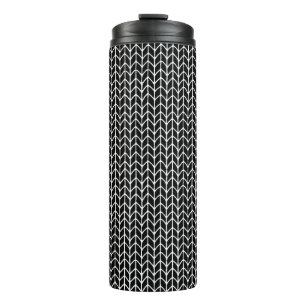 Bouteilles Isothermes Tasse thermique en tricot noir
