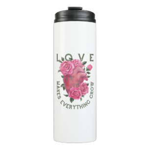 Bouteilles Isothermes Tasse Thermique Florale 'L'Amour fait Grandir Tout