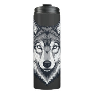 Bouteilles Isothermes Tasse Thermique Graphique de Tête de Loup Solitair